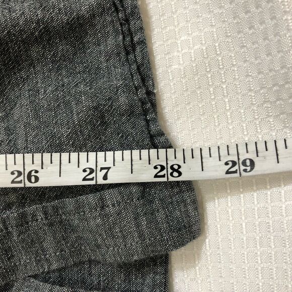 Men's Hurley Casual Button-Up Shirt, Short Sleeve, Black/Dark Gray Chest Medium - Picture 7 of 7